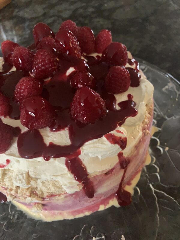 Raspberry Vacherin Cake