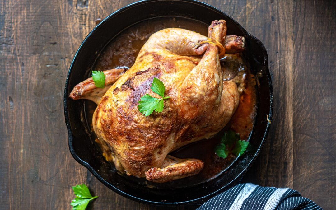 ROAST CHICKEN IN CIDER AND APPLES