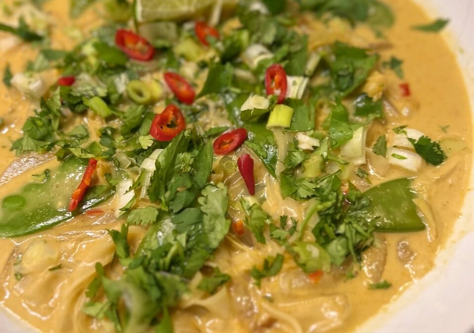 Red Thai Coconut Curry Noodle Soup