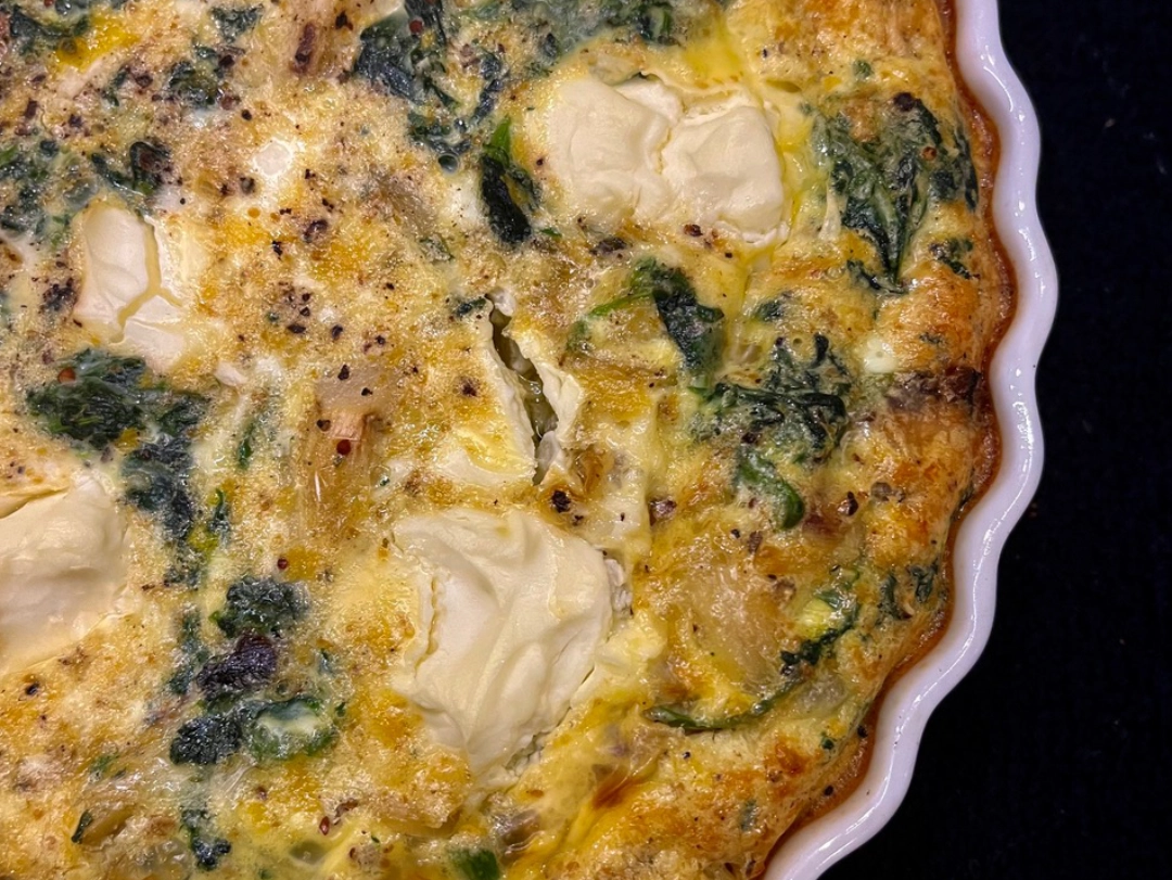 Bacon-artichoke-and-spinach-crustless-quiche