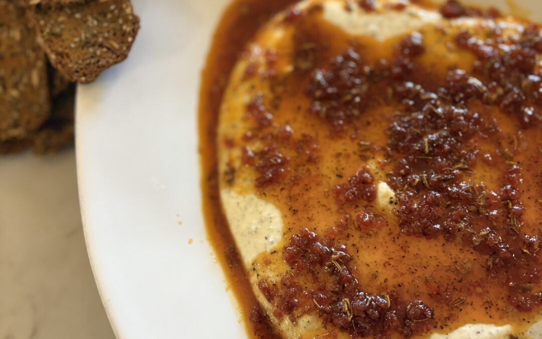 Whipped Feta with Nduja-Honey Butter
