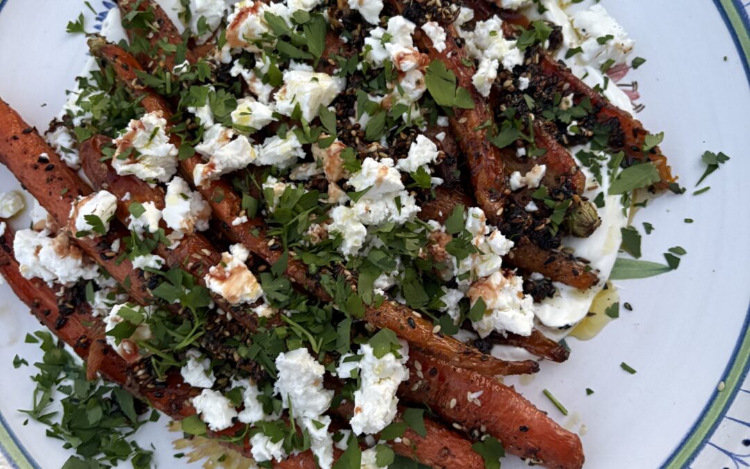 Warm Roasted Carrot Salad with Feta and Yoghurt